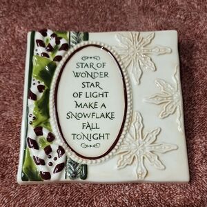 Grasslands Road Ceramic Plaque with Festive Design